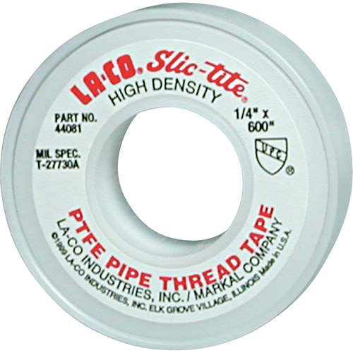 Slic-Tite&reg; PTFE Thread Tape, 1200" L x 1/2" W, White Auto Electric Service Ltd.
