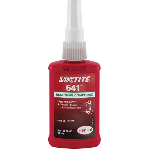Compos&eacute; de retenue 641 force contr&ocirc;l&eacute;e, 50 ml, Bouteille, Jaune Auto Electric Service Ltd.