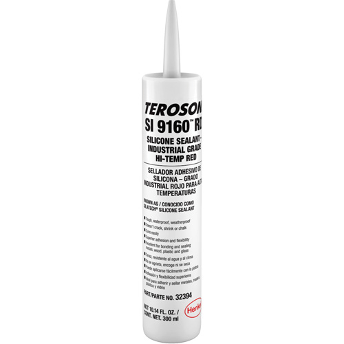 Teroson&reg; SI 9160 High Temperature Silicone Sealant, Cartridge, Red Auto Electric Service Ltd.