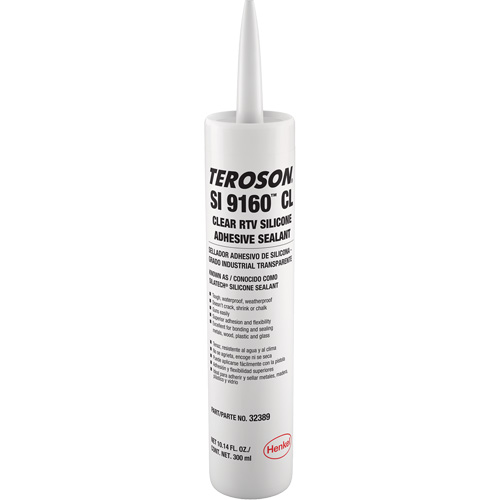 Scellant &agrave; la silicone Teroson SI 9160, Cartouche, Transparent Auto Electric Service Ltd.