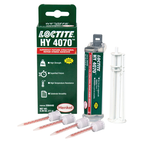 Adh&eacute;sif hybride pour r&eacute;parations structurales HY 4070, Deux composants, Cartouche double, 11 g, Blanc cass&eacute; Auto Electric Service Ltd.