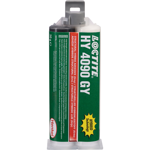 Adh&eacute;sif hybride pour r&eacute;parations structurales HY 4090 GY, Deux composants, Cartouche double, 50 g, Gris Auto Electric Service Ltd.