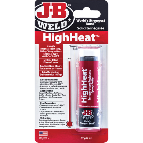 Colle &eacute;poxyde r&eacute;sistant aux temp&eacute;ratures &eacute;lev&eacute;es HighHeat, 2 oz, B&acirc;ton, Gris Auto Electric Service Ltd.