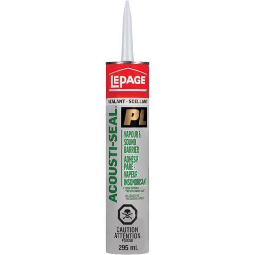 Adh&eacute;sif pare-vapeur insonorisant PL, 825 ml, Tube, Noir Auto Electric Service Ltd.