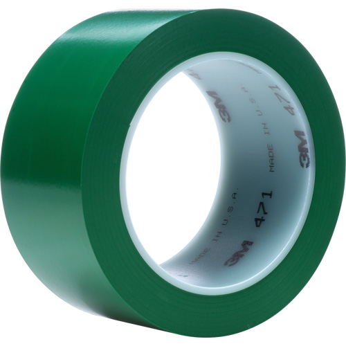 471 Vinyl Tape, 76 mm (3") W x 32.9 m (108') L, 5.3 mils, Green Auto Electric Service Ltd.