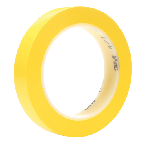 471 Vinyl Tape, 19 mm (3/4") W x 32.9 m (108') L, 5.3 mils, Yellow Auto Electric Service Ltd.