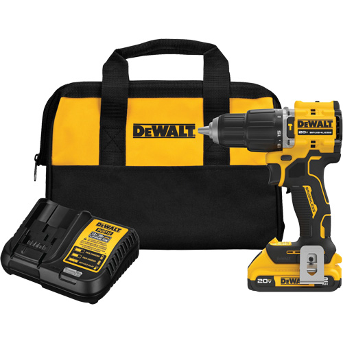 Atomic Compact Series Brushless Cordless Hammer Drill Kit, 1/2" Chuck, 20 V Auto Electric Service Ltd.