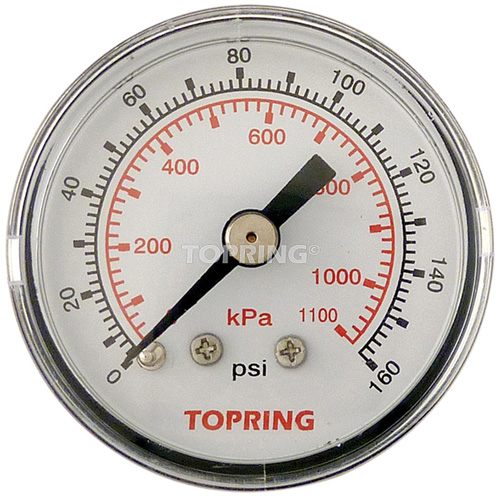 Manom&egrave;tre,  1-1/2", 0 - 160 psi, Fixation arri&egrave;re, Analogique Auto Electric Service Ltd.
