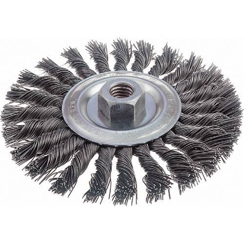Brosses rotatives &agrave; fils nou&eacute;s - Brosse rotative &agrave; fils nou&eacute;s, fils nou&eacute;s standards, Dia. 6", Fils 0,023", Arbre 5/8"-11, Acier Auto Electric Service Ltd.