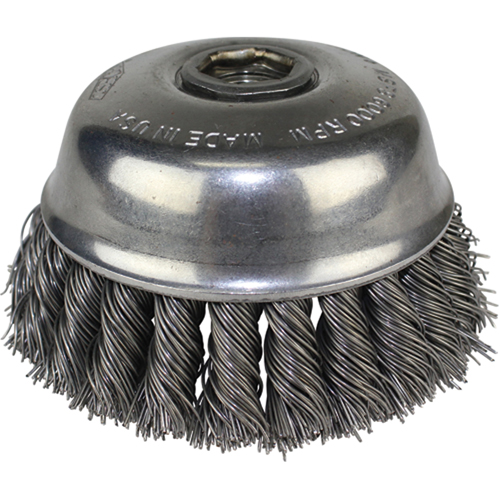Brosses-boisseau &agrave; fils nou&eacute;s, 4" dia. x 5/8"-11 arbre Auto Electric Service Ltd.