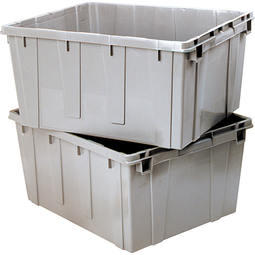 Contenant emboîtable, 21,1" la x 17,7" p x 12" h, Gris Auto Electric Service Ltd.