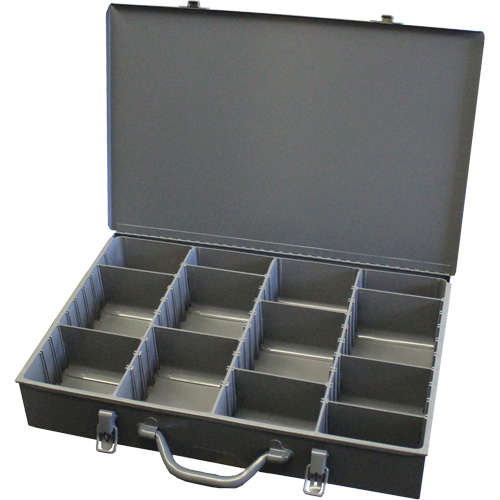 Boîtes &agrave; compartiments ajustables, Acier, Variable compartiments, 18" la x 12" p, 3" h, Gris Auto Electric Service Ltd.