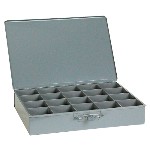 Compartment Scoop Boxes, Steel, 20 Slots, 18" W x 12" D x 3" H, Grey Auto Electric Service Ltd.