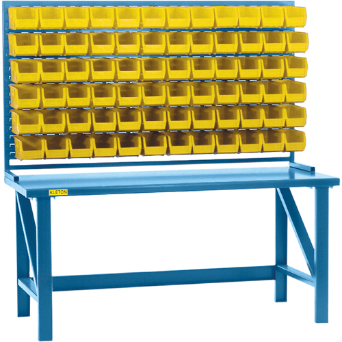 Louvered Rack with Bins, 72 Bins, 72" W x 15" D x 40" H Auto Electric Service Ltd.