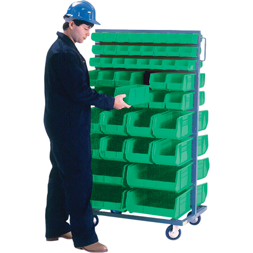 Support mobile deux c&ocirc;t&eacute;s pour bacs, &agrave; deux c&ocirc;t&eacute;s, 96 bacs, 36" la x 24" p x 63" h Auto Electric Service Ltd.