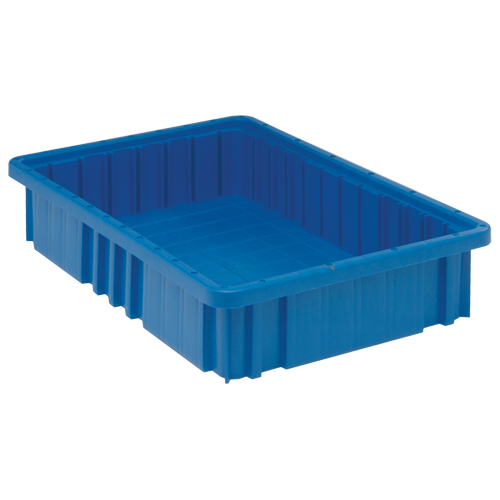 Contenants Divider Box, Plastique, 16,5" la x 10,9" p x 3,5" h, Bleu Auto Electric Service Ltd.