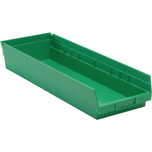 Shelf Bins, 8-3/8" W x 4" H x 23-5/8" D, Green, 50 lbs. Capacity Auto Electric Service Ltd.