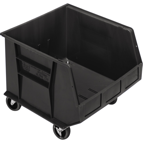 Mobile Bin, 14" H x 16-1/2" W x 18" D, 75 lbs. Capacity, Black Auto Electric Service Ltd.
