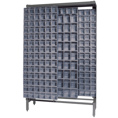 Syst&egrave;me de stockage &agrave; glissi&egrave;re &agrave; bacs basculants autonome, 48" la x 18" p x 77" h, 303 tiroirs Auto Electric Service Ltd.