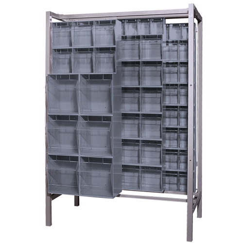 Free-Standing Tip-Out Bins Slider System, 51-1/4" W x 26" D x 77" H, 101 Drawers Auto Electric Service Ltd.