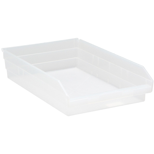 Bacs de rangement pour tablettes, 11-1/8" la x 4" H x 17-7/8" p, Transparent, Capacit&eacute; 40 lb Auto Electric Service Ltd.
