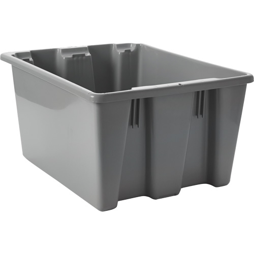 Caisse-palette empilable et emboîtable, 10" x 15,5" x 19,5", Gris Auto Electric Service Ltd.
