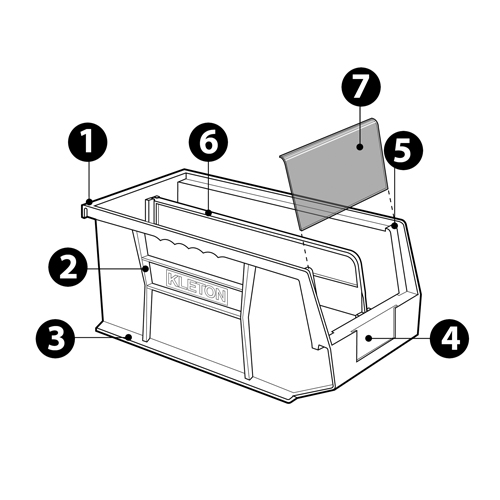 Stack & Hang Bin, 5-1/2" W x 5" H x 10-7/8" D, Yellow Auto Electric Service Ltd.