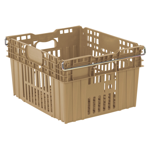 Contenant en plastique empilable Stack-N-Nest pour l'agriculture, 20" x 24" x 13,4", Beige Auto Electric Service Ltd.