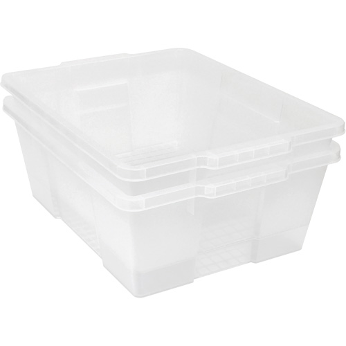 Contenant avec loquets en plastique,  la x 21" p x 7,75" h, Transparent Auto Electric Service Ltd.