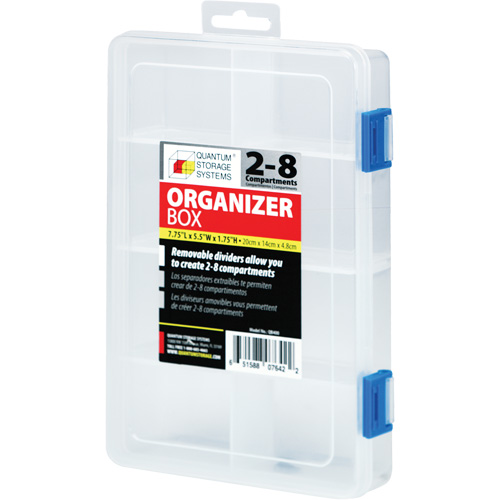Boîte &agrave; compartiments en plastique, 5,5" la x 7,75" p x 1,75" h, 8 compartiments Auto Electric Service Ltd.