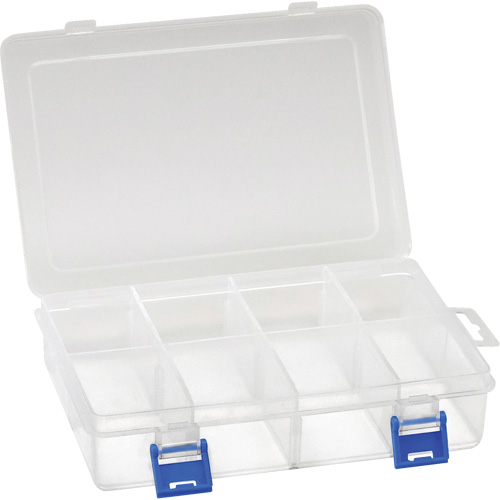 Boîte &agrave; compartiments en plastique, 5,5" la x 7,75" p x 1,75" h, 8 compartiments Auto Electric Service Ltd.