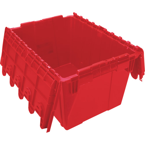 Flip Top Plastic Distribution Container, 21.65" x 15.5" x 12.5", Red Auto Electric Service Ltd.