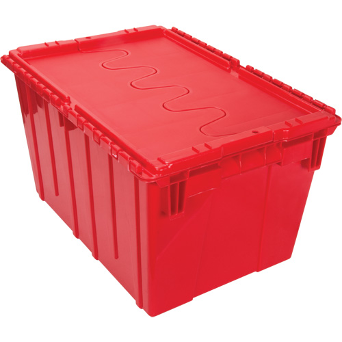 Flip Top Plastic Distribution Container, 21.65" x 15.5" x 12.5", Red Auto Electric Service Ltd.