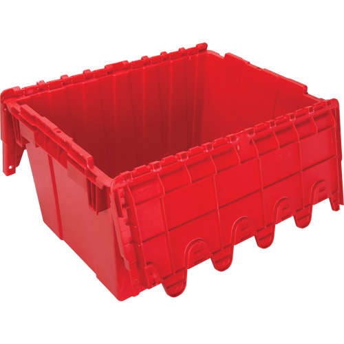 Flip Top Plastic Distribution Container, 21.65" x 15.5" x 12.5", Red Auto Electric Service Ltd.
