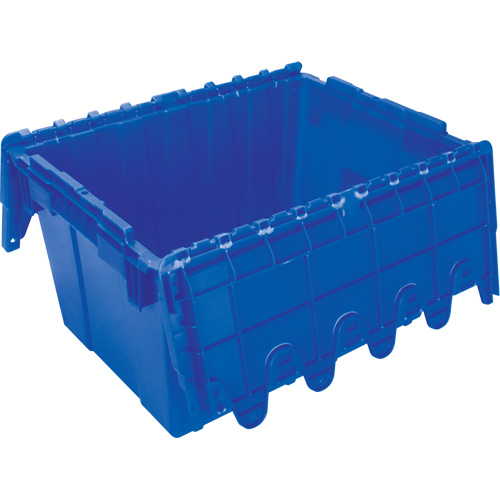 Flip Top Plastic Distribution Container, 21.65" x 15.5" x 12.5", Blue Auto Electric Service Ltd.