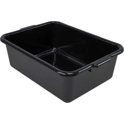 All-Purpose Flat-Bottom Storage Tub, 7" H x 15" D x 21" L, Plastic, Black Auto Electric Service Ltd.