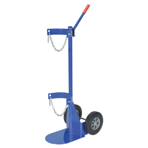 Gas Cylinder Cart, Rubber Wheels, 12" W x 15-1/2" L Base, 500 lbs. Auto Electric Service Ltd.