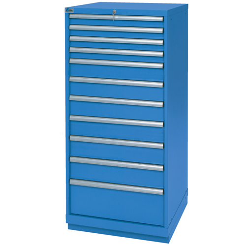 Drawer Cabinets, 11 Drawers, 28-1/4" W x 28-1/2" D x 59-1/2" H, Bright blue Auto Electric Service Ltd.