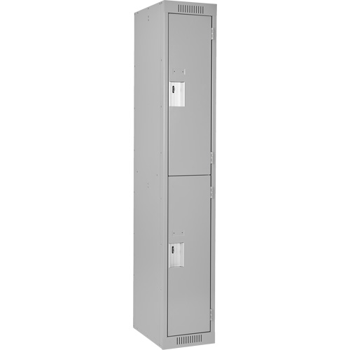 Casiers Clean Line, 2 niveaux, 12" x 18" x 72", Acier, Gris, Rivet (assembl&eacute;) Auto Electric Service Ltd.