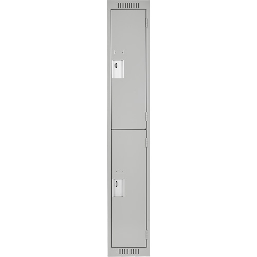 Casiers Clean Line, 2 niveaux, 12" x 18" x 72", Acier, Gris, Rivet (assembl&eacute;) Auto Electric Service Ltd.