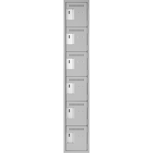 Petits casiers Clean Line, 6 niveaux, 12" x 18" x 72", Acier, Gris, Rivet (assembl&eacute;) Auto Electric Service Ltd.