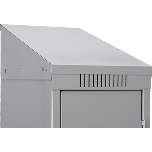 Clean Line Lockerette, 6 -tier, Bank of 4, 48" x 18" x 82", Steel, Charcoal, Rivet (Assembled) Auto Electric Service Ltd.