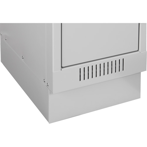 Clean Line Lockerette, 6 -tier, Bank of 4, 48" x 18" x 76", Steel, Grey, Rivet (Assembled) Auto Electric Service Ltd.
