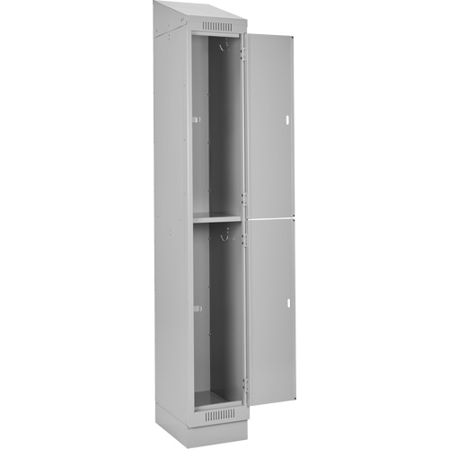 Clean Line Lockers, 2 -tier, Bank of 3, 36" x 18" x 82", Steel, Grey, Rivet (Assembled) Auto Electric Service Ltd.