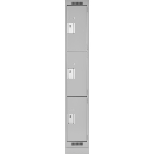 Casiers Clean Line, 3 niveaux, 12" x 18" x 76", Acier, Gris, Rivet (assembl&eacute;) Auto Electric Service Ltd.