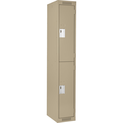Casiers Clean Line, 2 niveaux, 12" x 18" x 72", Acier, Beige, Rivet (assembl&eacute;) Auto Electric Service Ltd.