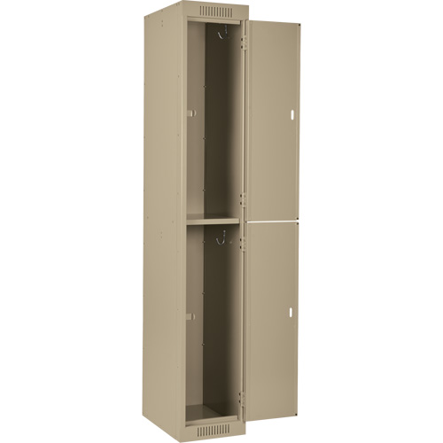Casiers Clean Line, 2 niveaux, 12" x 18" x 72", Acier, Beige, Rivet (assembl&eacute;) Auto Electric Service Ltd.