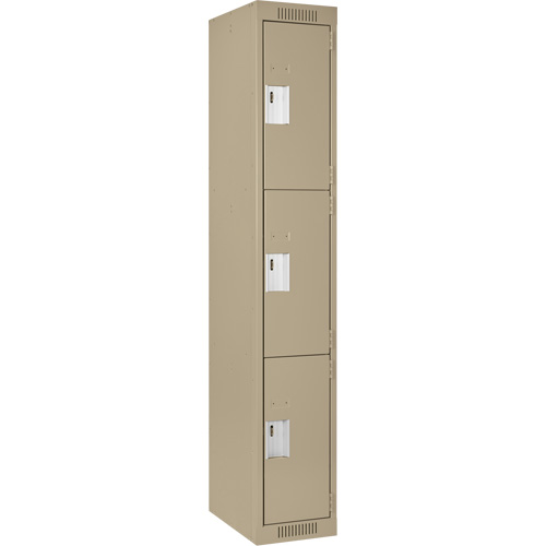 Casiers Clean Line, 3 niveaux, 12" x 18" x 72", Acier, Beige, Rivet (assembl&eacute;) Auto Electric Service Ltd.