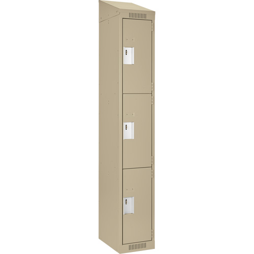 Casiers Clean Line, 3 niveaux, 12" x 18" x 78", Acier, Beige, Rivet (assembl&eacute;) Auto Electric Service Ltd.