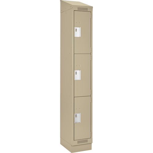 Casiers Clean Line, 3 niveaux, 12" x 18" x 82", Acier, Beige, Rivet (assembl&eacute;) Auto Electric Service Ltd.